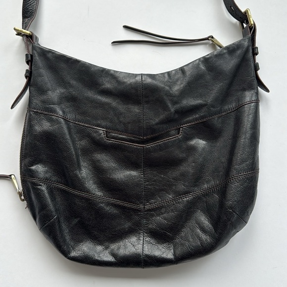 Hobo black leather shoulder bag - Picture 5 of 8